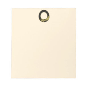 Bloc-note monogramme rétro - O