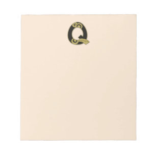 Bloc-note monogramme rétro - Q