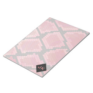 Bloc-note Monogramme serpent noir et rouge imprimé