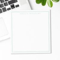 Monogramme Turquoise Minimaliste Deux Bordures