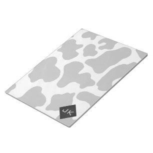 Bloc-note Monogramme vache noir et blanc