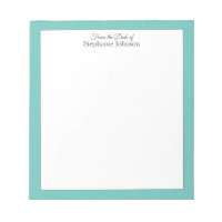 Monogramme vert turquoise du bureau du Modèle