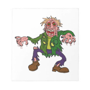 Bloc-note Monster vert Zombie Halloween
