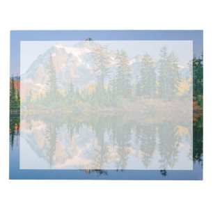 Bloc-note Mont Shuksan reflété dans le lac Reflection
