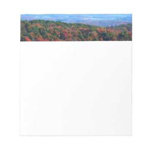 Bloc-note Montagnes des Appalaches à l'automne