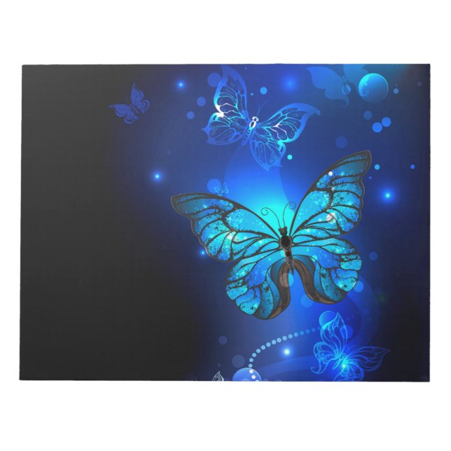 Bloc-note Morpho Butterfly in the Dark Background (Devant)