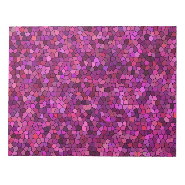 Bloc-note Mosaïque Rose Violet  (Devant)
