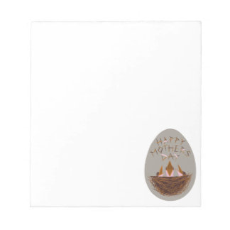 Bloc-note Mothers Day Greeting with Baby Birds in Nest
