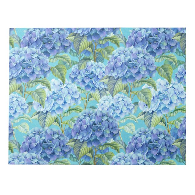 Bloc-note Motif à fleurs bleues Hydrangea (Devant)