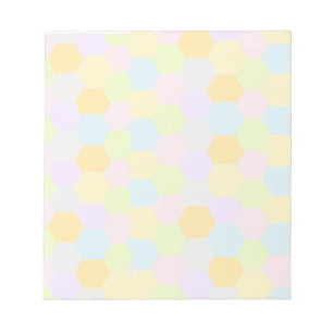 Bloc-note Motif Abstrait Pastel avec Polygons