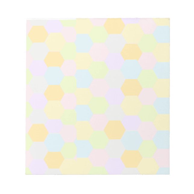 Bloc-note Motif Abstrait Pastel avec Polygons (Devant)