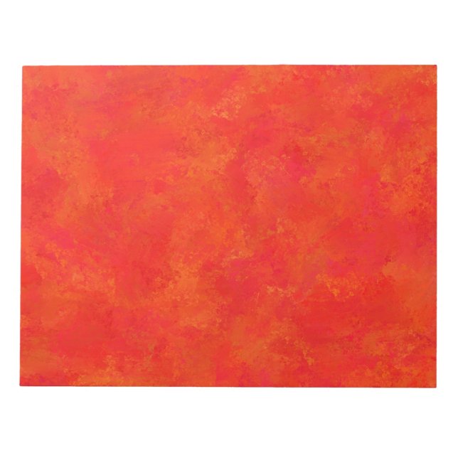Bloc-note Motif Abstrait rouge orange (Devant)