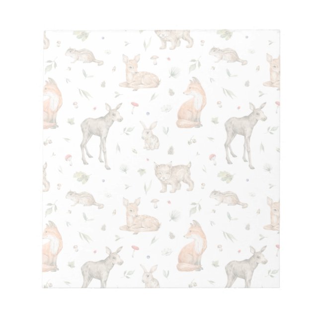 Bloc-note Motif animal de bois mou (Devant)