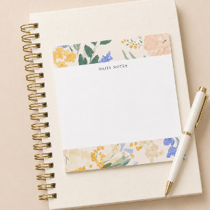 Bloc-note Motif aquarelle floral élégant