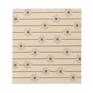 Bloc-note Motif Brown de Khaki  à bande horizontale Y2K