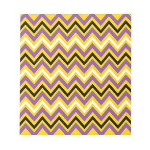 Bloc-note Motif Chevron jaune et violet
