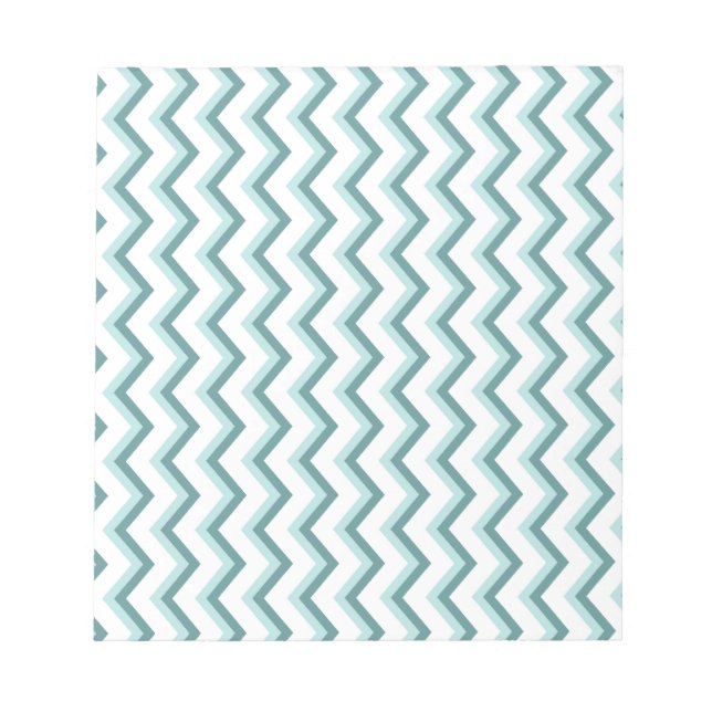Bloc-note Motif Chevron ZigZag dans Mint Green (Devant)