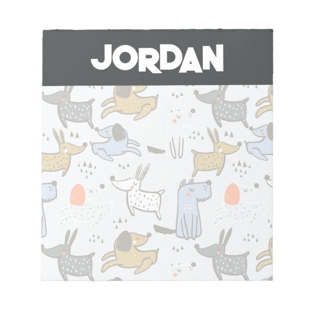 Bloc-note Motif chien mignon Doodle (Devant)