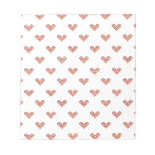 Bloc-note Motif Coeurs roses