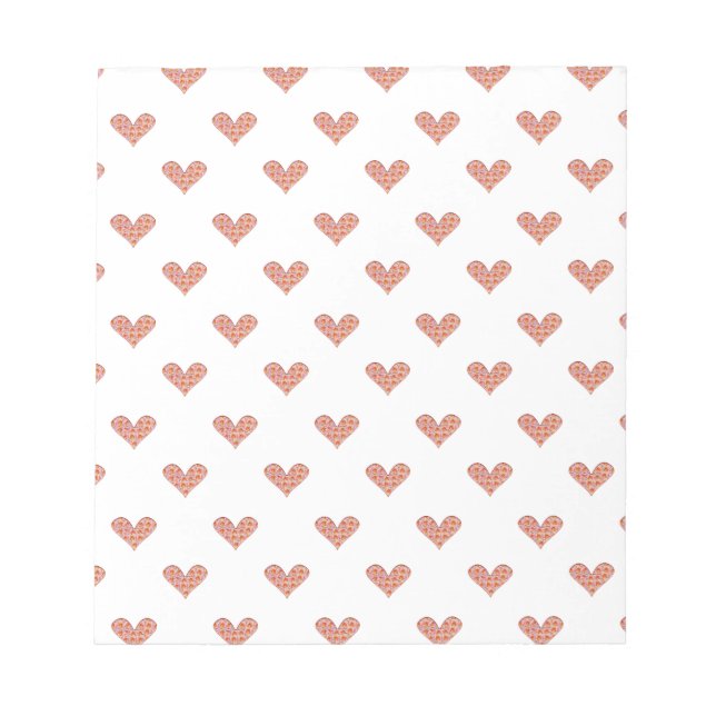 Bloc-note Motif Coeurs roses (Devant)