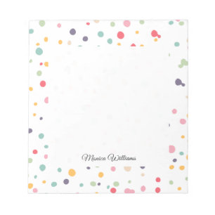 Bloc-note Motif Confetti coloré mignon