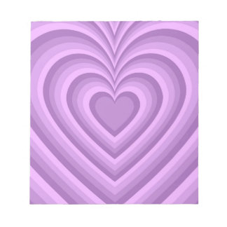 Bloc-note Motif d'amour de cœur hypnotique violet