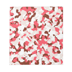 Bloc-note Motif de camouflage rouge