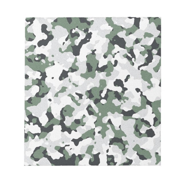 Bloc-note Motif de camouflage vert (Devant)