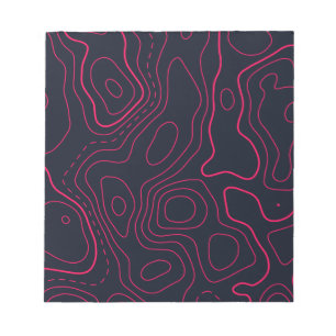 Bloc-note Motif de carte topographique