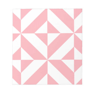 Bloc-note Motif de cube géométrique Melon rose
