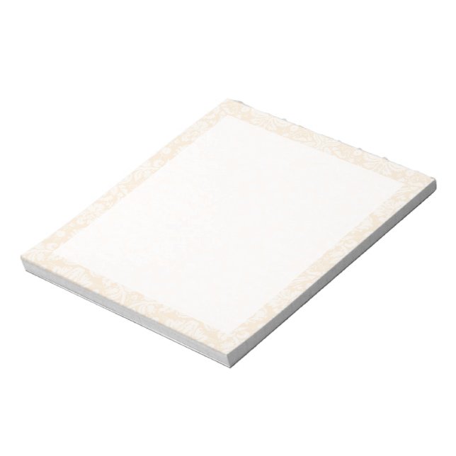 Bloc-note Motif de Damas blanc antique (Tourné)