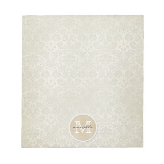 Bloc-note Motif de Damas blanc doux