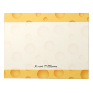 Bloc-note Motif de fromage jaune