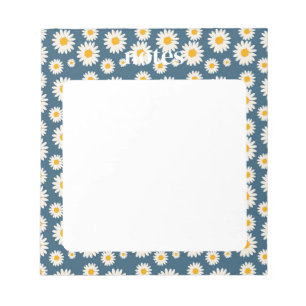 Bloc-note Motif de la marine de charme et de la marguerite b