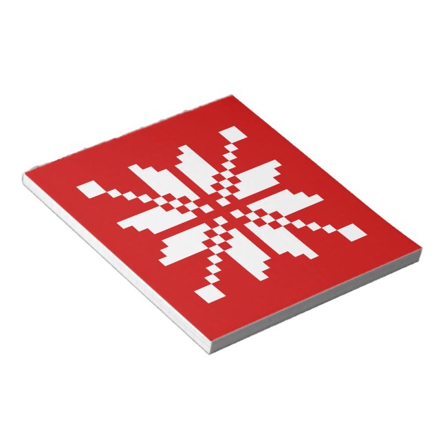 Bloc-note Motif de Noël des flocs de neige de Noël (Incliné)