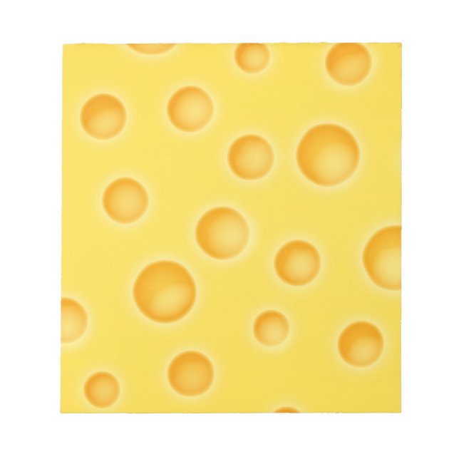 Bloc-note Motif de texture au fromage suisse (Devant)