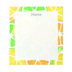 Bloc-note Motif de tranches d'agrumes