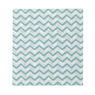 Bloc-note Motif de zigzag turquoise et en cristal