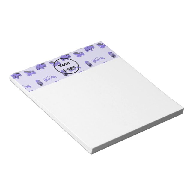 Bloc-note Motif d'entreprise de camionnage bleu (Incliné)