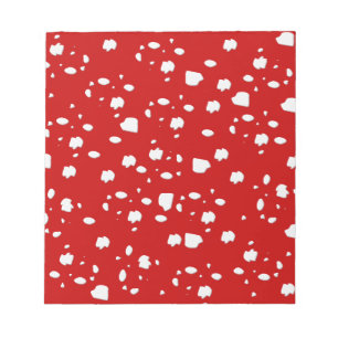 Bloc-note motif dot avec champignon de tabouret rouge