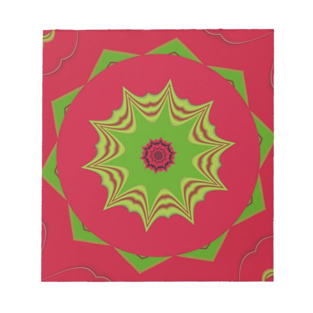 Bloc-note motif ethnique d'Afrique rouge (Devant)