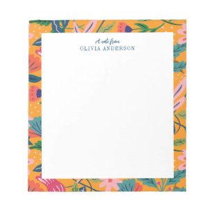 Bloc-note Motif floral tropical moderne