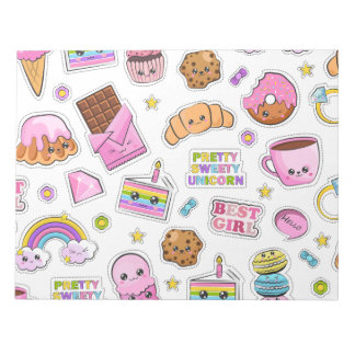 Bloc-note Motif Funny Unicorn Magique Arc-en-ciel mou
