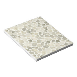 Bloc-note Motif galet de style peinture aquarelle neutre