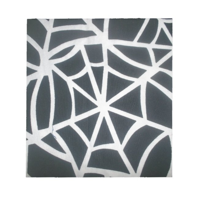 Bloc-note Motif géométrique Gras noir et blanc Spider Web (Devant)