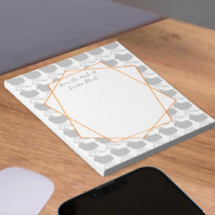 Bloc-note Motif gris du milieu du siècle Silhouette