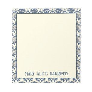 Bloc-note Motif marine bleu et crème