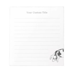 Bloc-note Motif Minimaliste de Cottagecore Vintage au Cochon