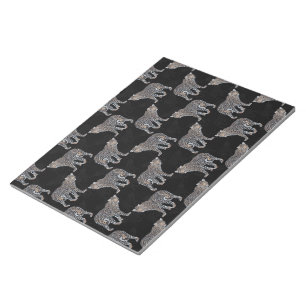 Bloc-note Motif noir animal léopard simple