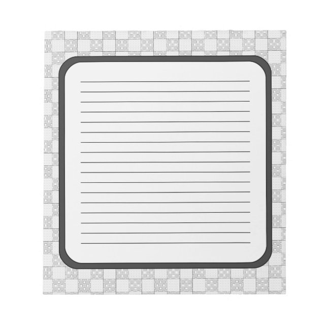 Bloc-note Motif patchwork gris (Devant)